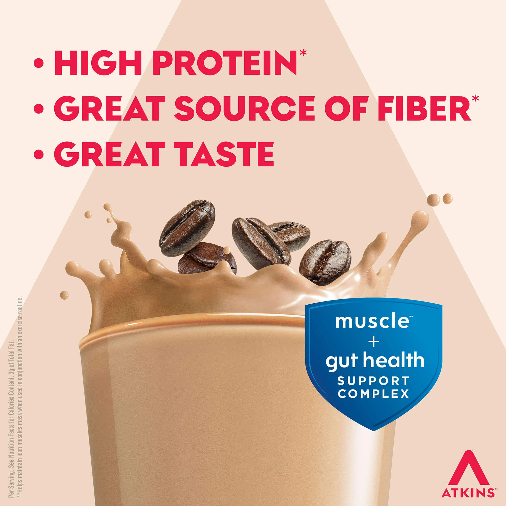 Atkins Strong Caffe Latte 30g Protein Shake - Image 3