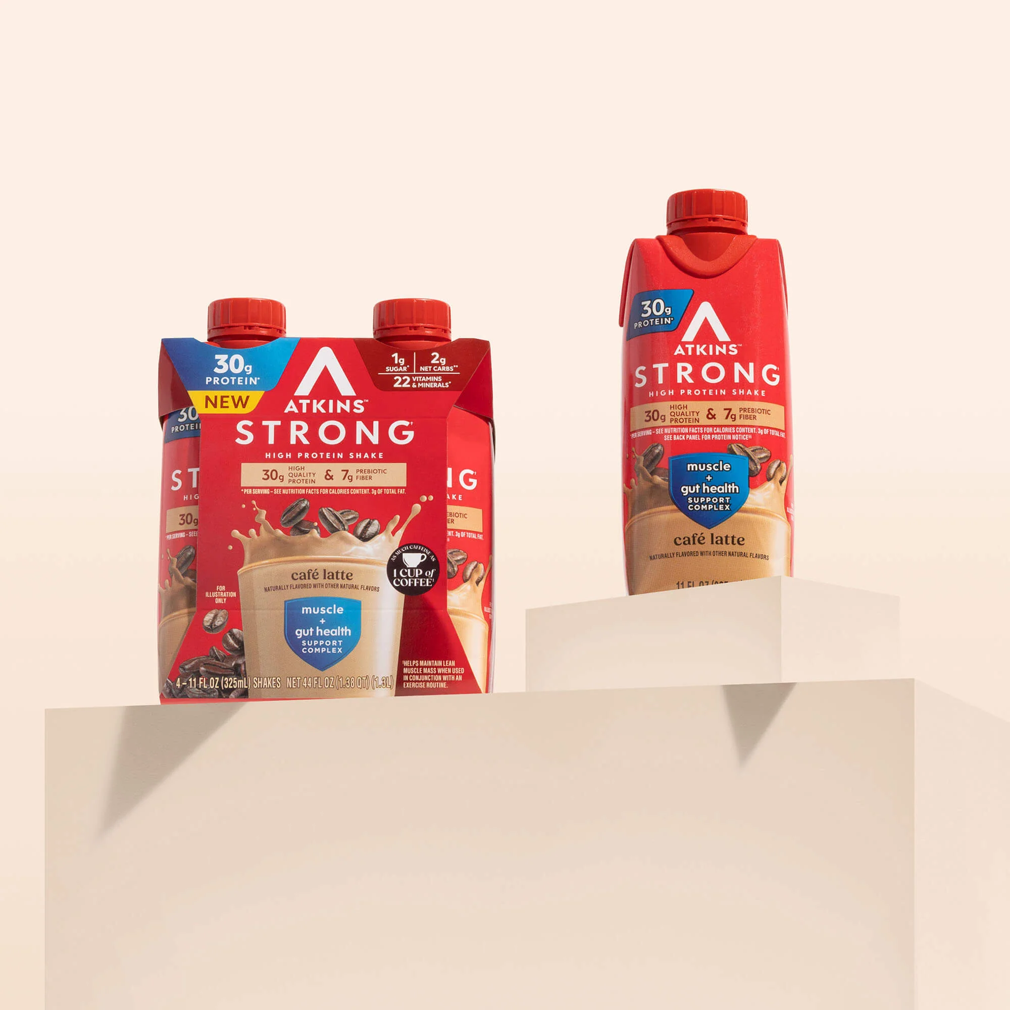 Atkins Strong Caffe Latte 30g Protein Shake - Image 4
