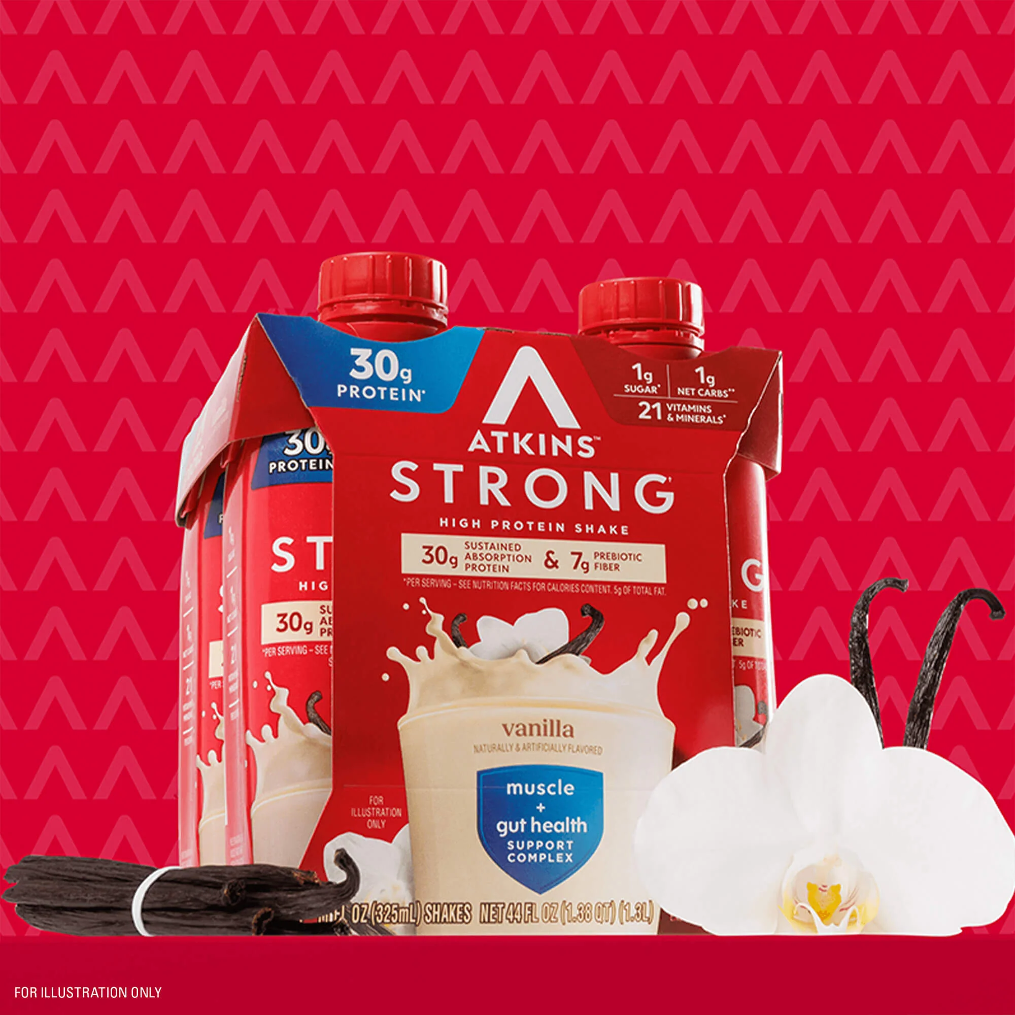 Atkins Strong Vanilla 30g Protein Shake - Image 5
