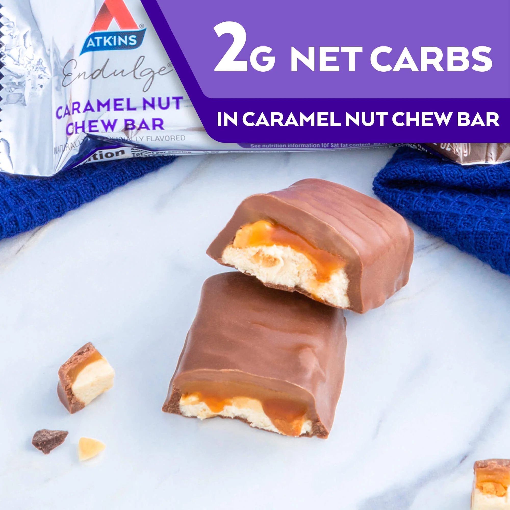 Endulge Caramel Nut Chew Bar - Image 3